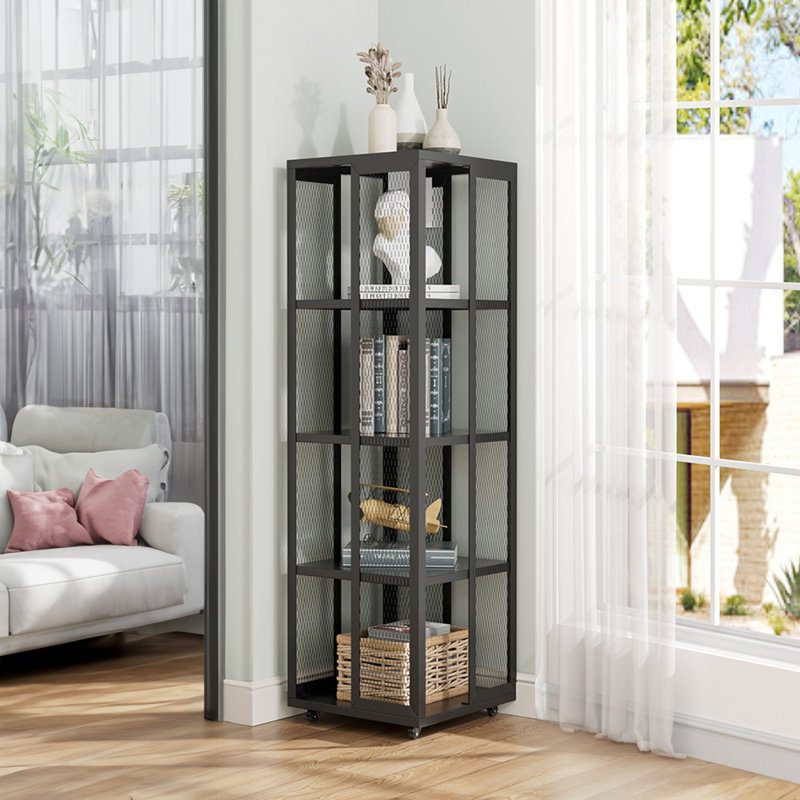 138.5cm H x 40cm W Steel Corner Bookcase