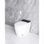 Toilette allongée intelligente avec bidet, options de chasse automatique, air chaud - Capteur de pied additionnel de salle de bain essentiel