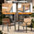 Aluminum Patio Furniture Armchair, All-Weather Outdoor Armchair Aluminum Frame HDPS Faux Wood, Patio Sofa Couch  for Porch, Balcony, Deck, Yard-130010673