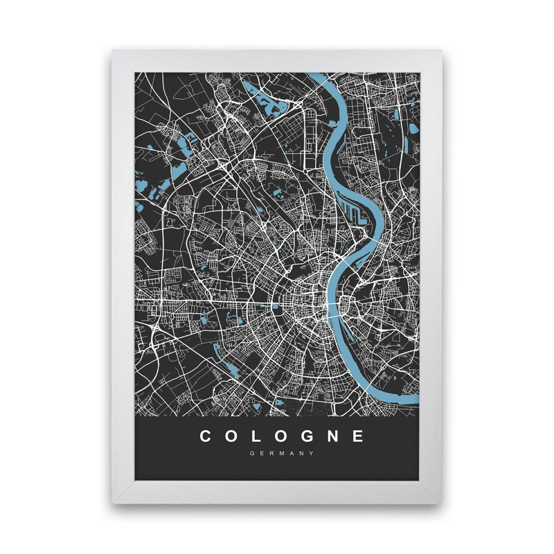 Cologne - Print, 34cm H x 25cm W x 3cm D, White Paper