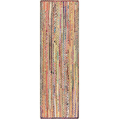 Lovetto Bohemian Handmade Braided Red Rug