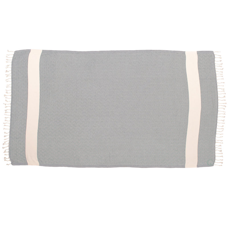 Serviette de bain turque 100% coton Deerlux, diamant 40 po x 70 po, mauve, Gris
