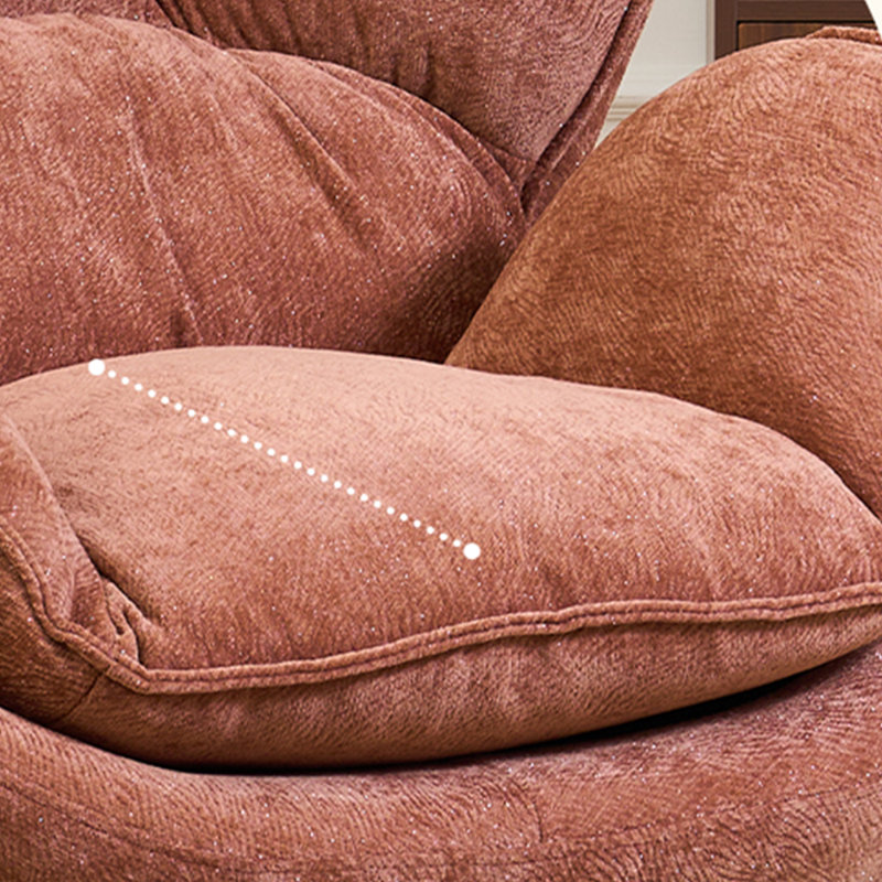 Chaise rotative moderne de loisirs, Brun-rouge