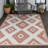 Kyona Geometric Moroccan Diamond Salmon/Cream Indoor/Outdoor Rug-246081067