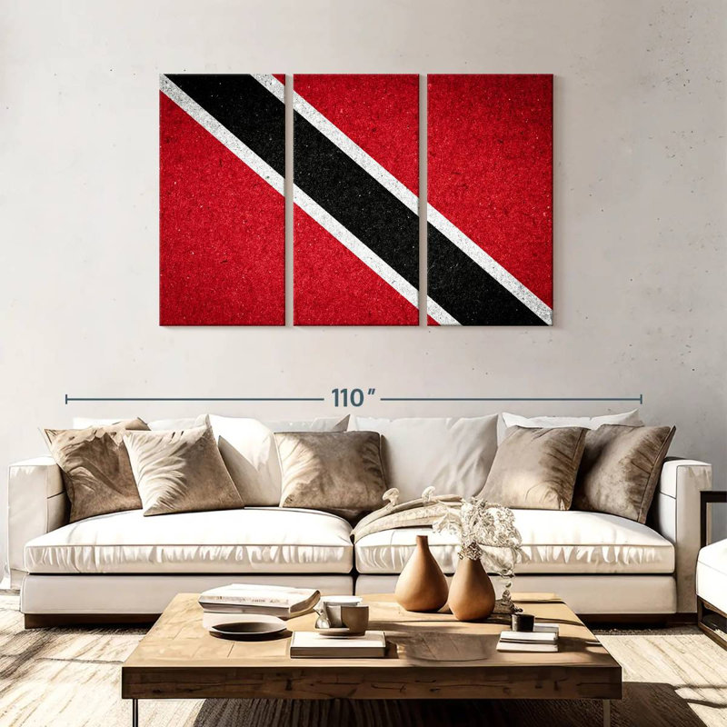 Borges, Trinité-et-Tobago, drapeau national, H 48 po x l 74 po