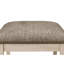 Banc rembourré de style maison de campagne en bois massif gris craie, pieds carrés, coussin de siège épais de 76 mm pour la chambre à coucher et la salle à manger transitionnelle avec finition grise, structure en bois