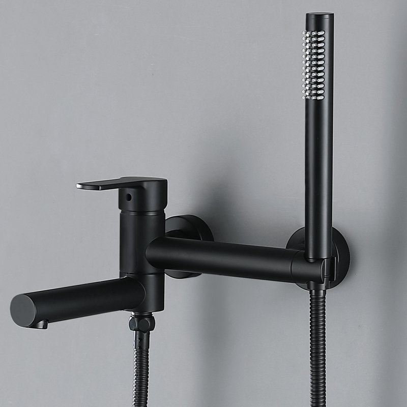 Robinet de baignoire mural, Noir mat