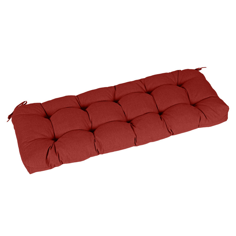 Outdoor 5"H Bench Seat Cushion, Red, 46" W x 20" D
