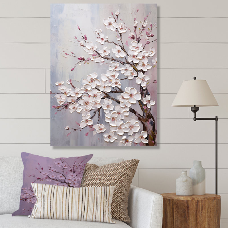 Arbre magique sur toile Dogwood Serenity, H 20 po x l 12 po x P 1 po, Toile tendue
