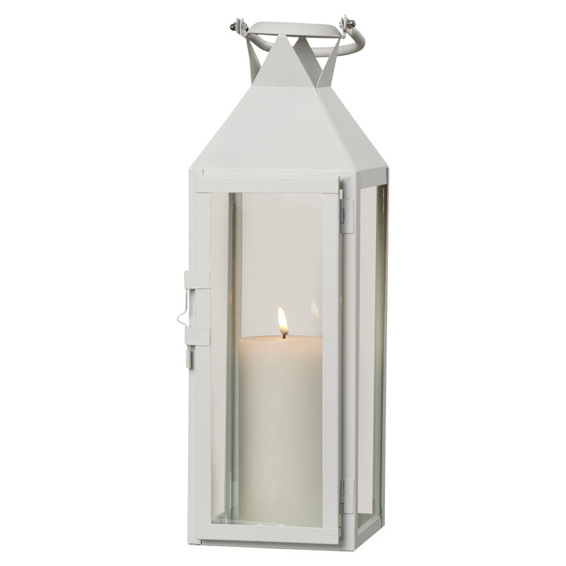 Lanterne de table 15,25 po Artèmesia, blanc, H 18,63 po x l 5 po x P 5,5 po
