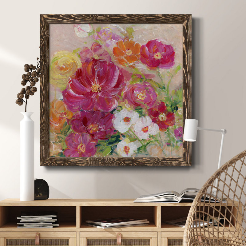 Eucalyptus Grove - Peinture sur toile encadrée, H 27,5 po x l 27,5 po x P 1,5 po, Encadré de bois de noyer