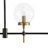 Mid-Century 5-Light Clear Glass Linear Chandelier