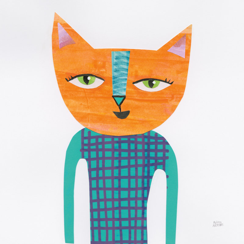 Cool Cats II by Melissa Averinos - Wrapped Canvas Painting, 30cm H x 30cm W x 3.8cm D