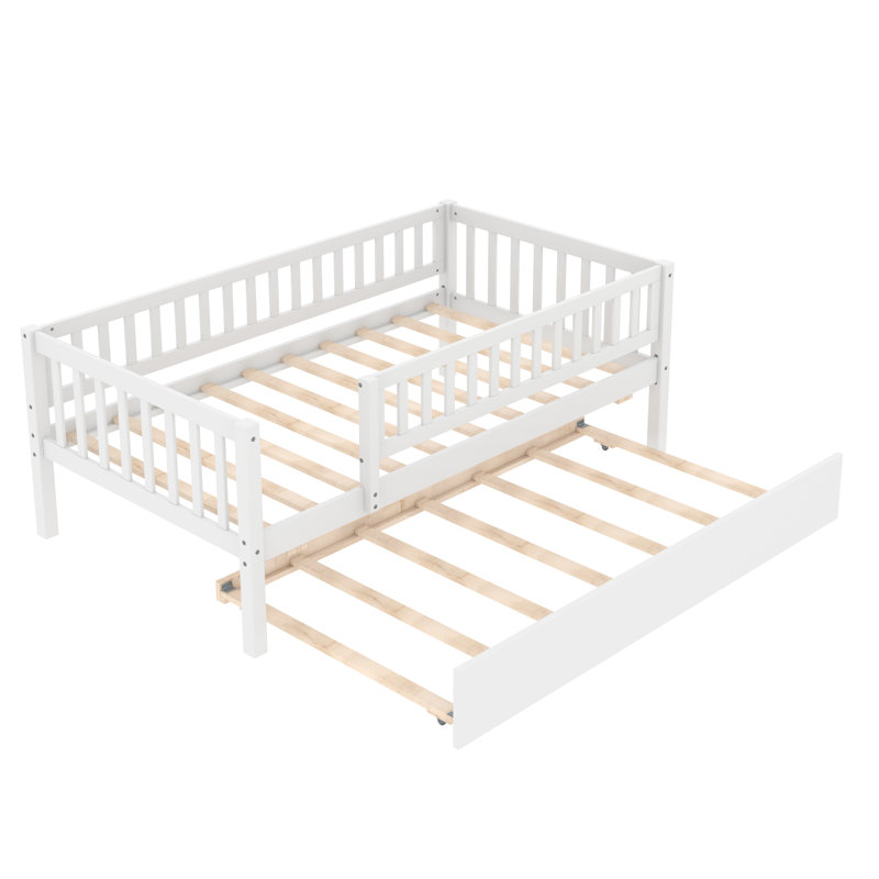 Miesner Kids Twin Daybed with Trundle, White