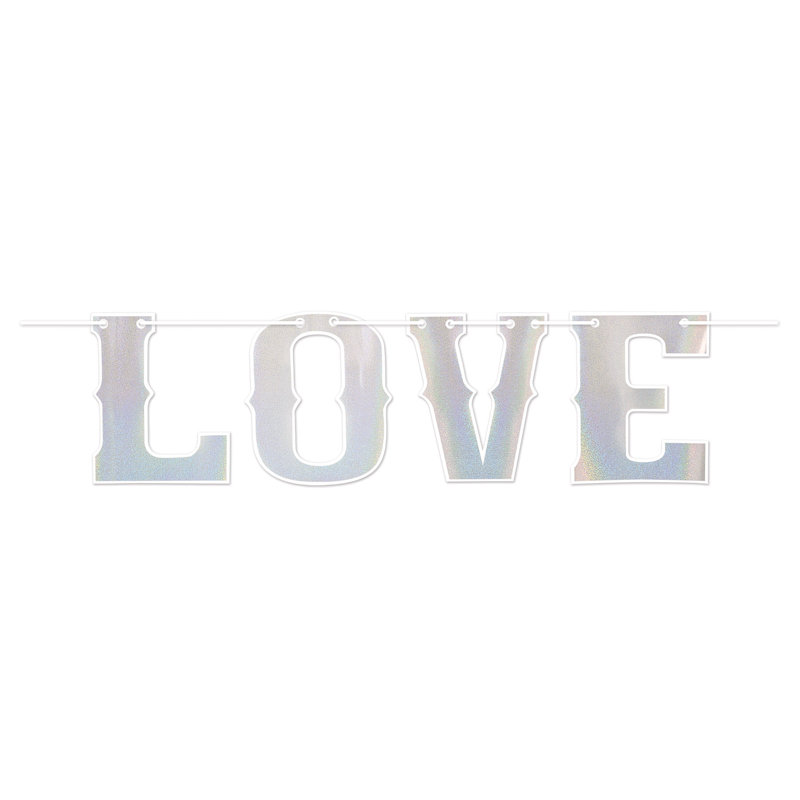 Ensemble de 12 banderoles «Love» 14¼ po x 6 pi