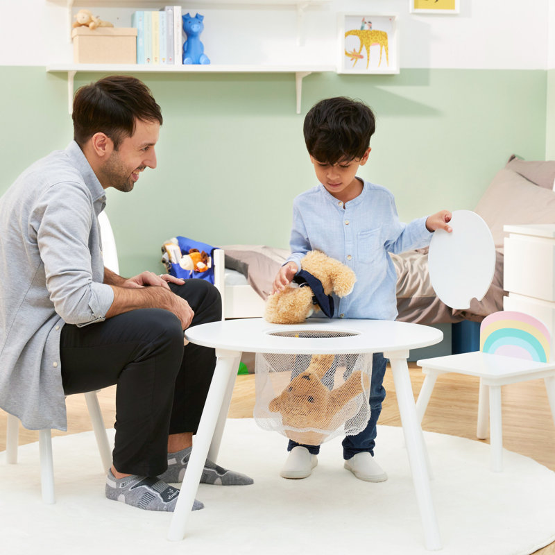 Teamson Kids 3 pc. Table w/Storage Net and Chairs Set