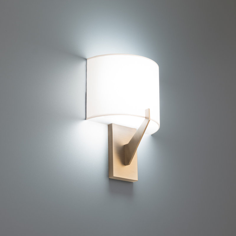Fitzgerald 1 - Light LED Flush Mounted Sconce, 11" H x 4" W x 8" D, Aged Brass, 3000K