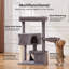 Arbre à chat pour chats de taille moyenne à grande, tour de jeu à plusieurs niveaux, tour de chat robuste avec poteaux de 2,8 po et perchoirs lavables-1255018511-1255018510