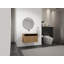 Meuble-lavabo mural 30 po avec lavabo vasque rond et armoire de rangement