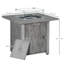 Braxden Propane Gas Fire Pit Table for Garden Lid 71 x 71 x 63cm Grey