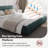 Chenille Upholstered Bed Frame With Headboard-86317120-86317122