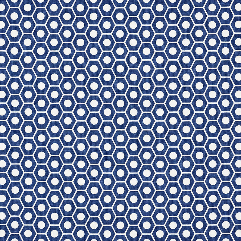 Tissu Schumacher x Studio Bon Queen B, Bleu marine