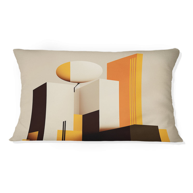 Reality Of Essential Shapes VI - Abstract Minimalism Printed Throw Pillow