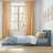 Classic Twin Floor Bed, White-737512218