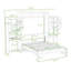 Grand lit escamotable en bois avec armoires, coiffeuse et bureau-1851690954