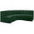Tissu bouclé vert sélectionné
