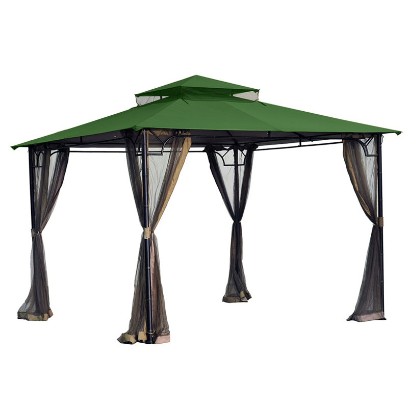 Auvent de remplacement pour pavillon de jardin en bambou SEULEMENT, Vert, Tissu Riplock 350