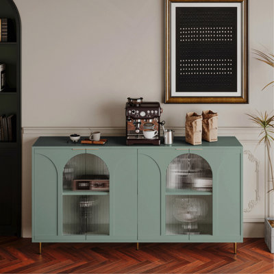 Buffet avec armoire en bois laqué et 4 portes