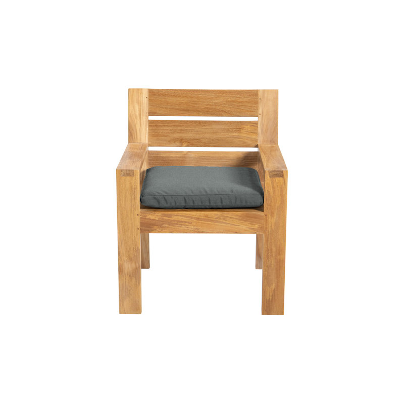 Ensemble de salle à manger 9 pièces en teck Pacific avec table rectangulaire 42 "x 96", Gris anthracite