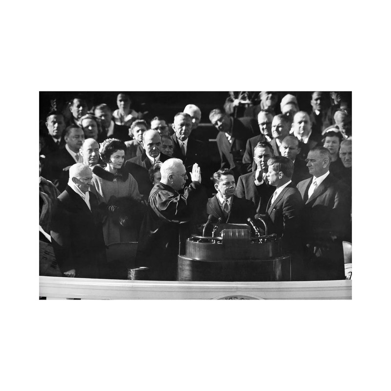 John F Kennedy - Wrapped Canvas Print, 20.32 cm H x 30.48 cm W