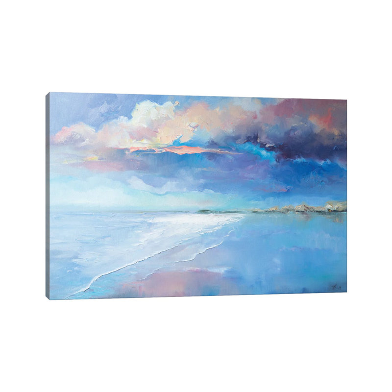 Beautiful Evening On The Beach by Katharina Valeeva - Wrapped Canvas Painting, 101.6 cm H x 66.04 cm W x 1.91 cm D