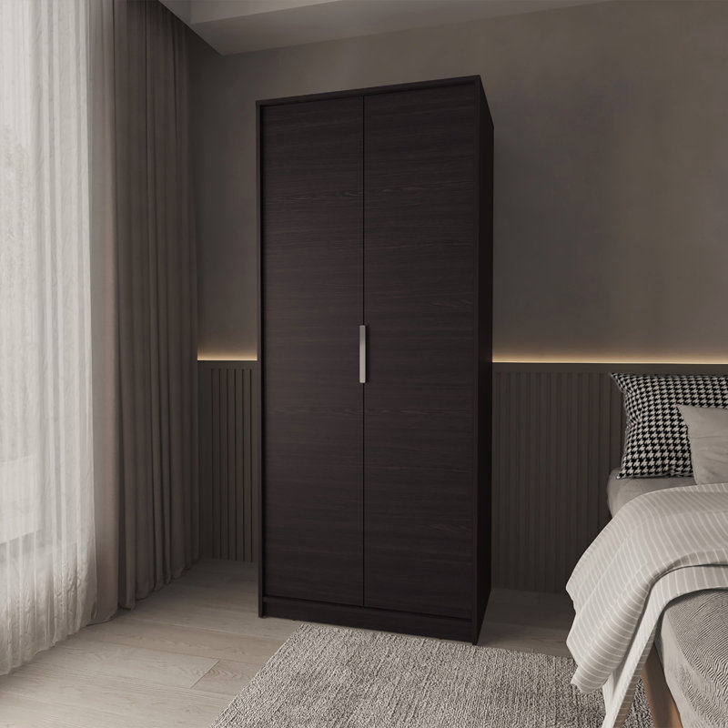 Armoire 2 portes 2 tablettes avec porte-chaussures