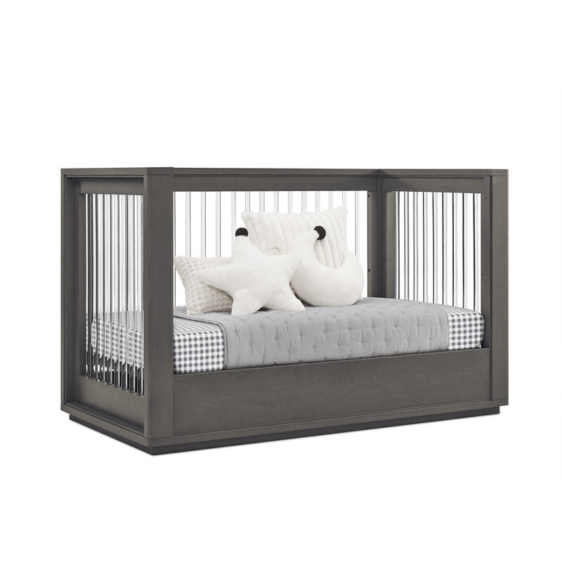 Vienna 4-In-1 Convertible Crib, Darkwash Ash With Acrylic