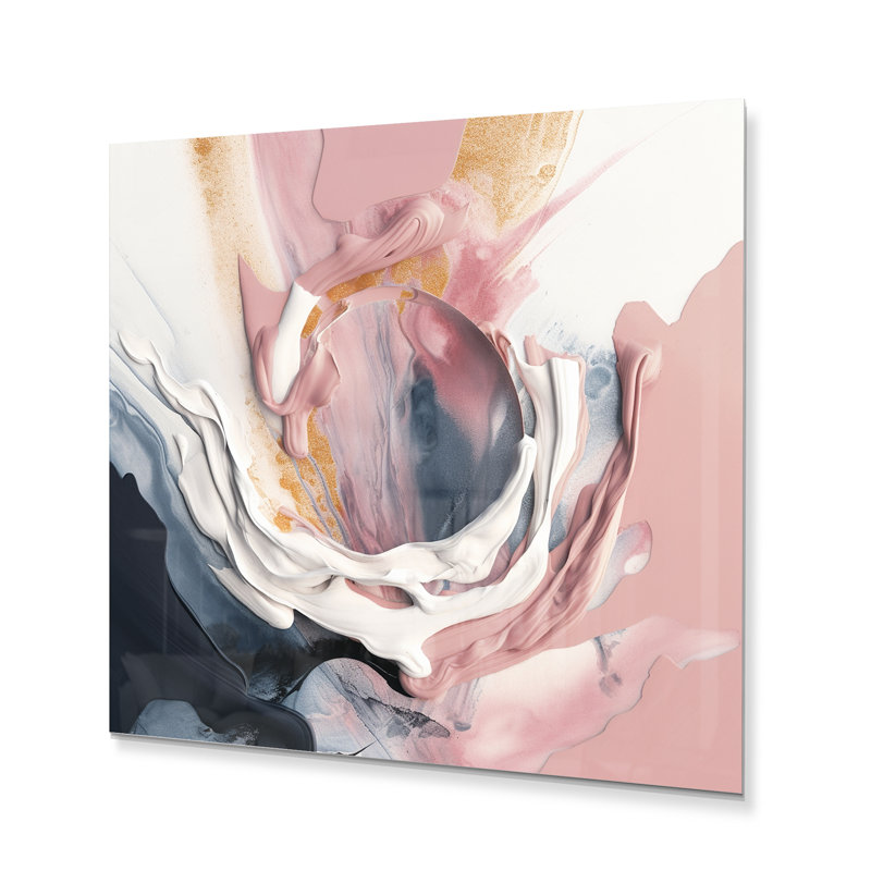Glam Abstract Wall Decor on Metal, 36" H x 36" W x 1" D