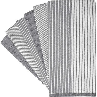 6 Pack Highly Absorbent Dish & Hand Towels With Hanging Loop