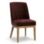 Fauteuils d'appoint rembourrés en chenille, dossier haut, pieds en bois massif-1145051001