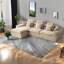 Grand canapé sectionnel, canapé moderne en forme de L en boucle camel pour la maison et la famille-763083036