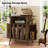 35.5'' Round Record Player Stand With Charging Station,turntable Stand Table With Open Storage