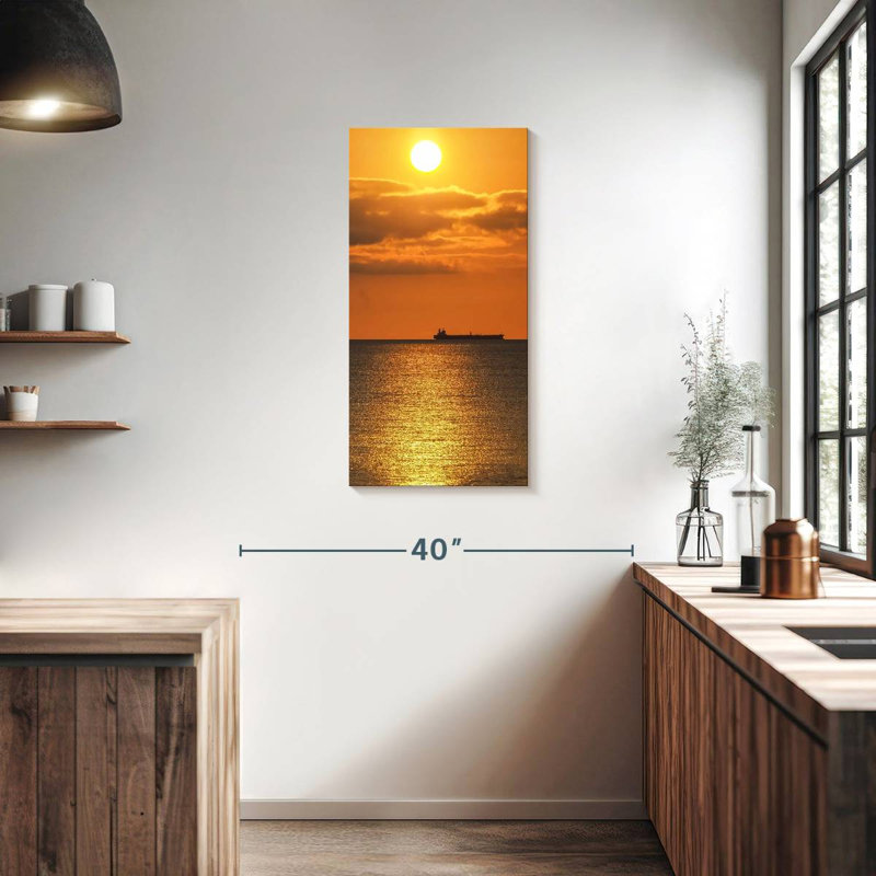 Dramatic Ocean Sunset, 36" H x 18" W