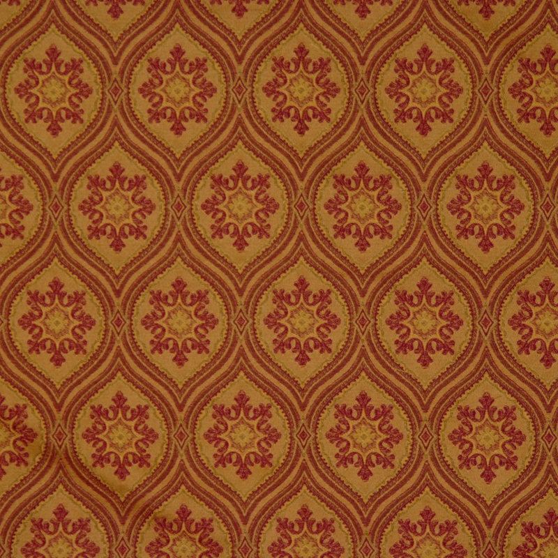 Allure Quatrefoil Fabric, Dark Orange