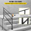 33" H x 68" W x 2" D Outdoor Stair Railing Starting Steps