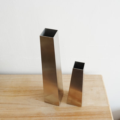 Set Of 2 Stainless Steel Vase