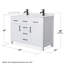 Beckett 48" Freestanding Double Bathroom Vanity with Quartz Top-646743065-646743068-646743040