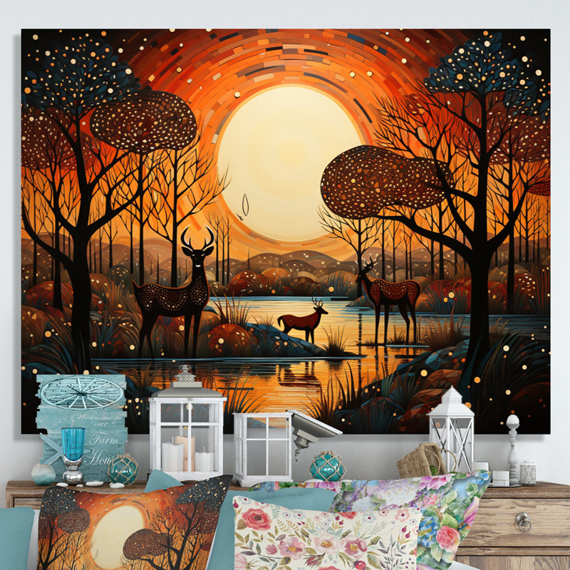 African Savannah Serenade Ix sur toile, H 16 po x l 32 po x P 1 po, Toile tendue