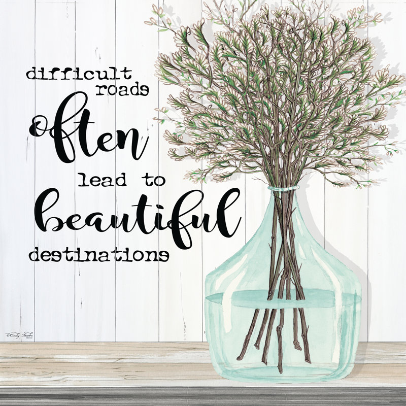Été - Beautiful Destination - Art textuel, H 36 po x l 36 po, Non, Toile avec cadre flottant noir