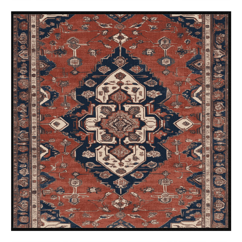 Tapis brun lavable à la machine, Carré 8 pi